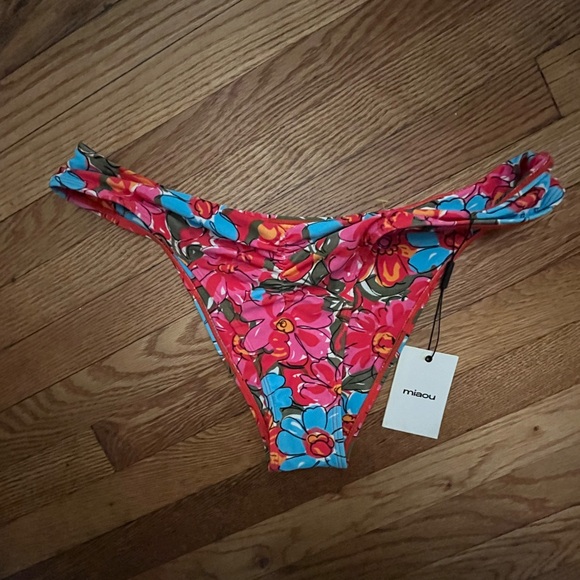 Miaou bambi bikini bottoms size Large NWT bottoms only •Parisian flower rogue - Picture 2 of 12